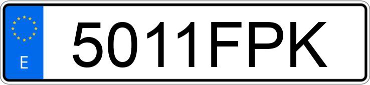 Numer rejestracyjny 5011FPK posiada MERCEDES VITO