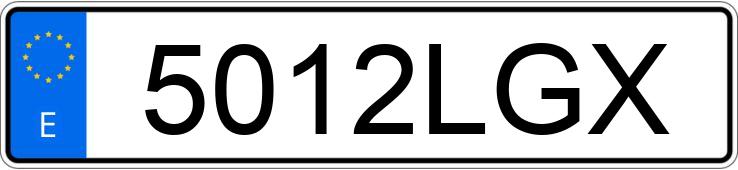 Numer rejestracyjny 5012LGX posiada TOYOTA CAMRY