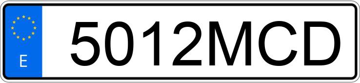 Registreringsnummeret 5012MCD har PORSCHE MACAN