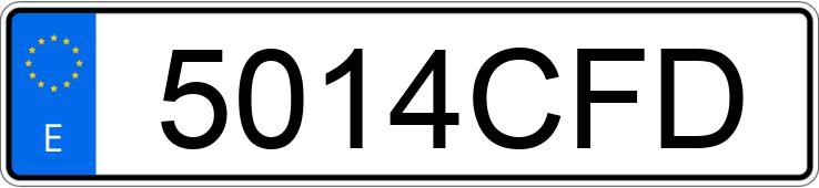 Numer rejestracyjny 5014CFD posiada PEUGEOT EXPERT