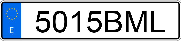 Реєстраційний номер 5015BML має SEAT CORDOBA