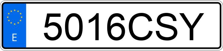 Numer rejestracyjny 5016CSY posiada OPEL ASTRA