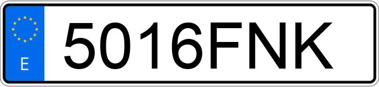 Numer rejestracyjny 5016FNK posiada TOYOTA COROLLA