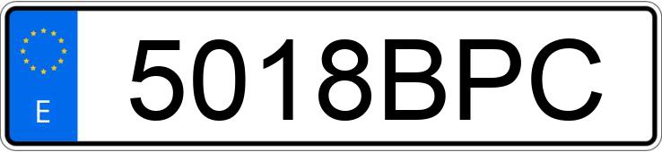 Numer rejestracyjny 5018BPC posiada RENAULT MASCOTT