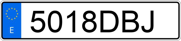 Numer rejestracyjny 5018DBJ posiada HONDA ACCORD