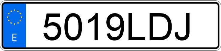 Numer rejestracyjny 5019LDJ posiada PORSCHE CAYENNE COUPE