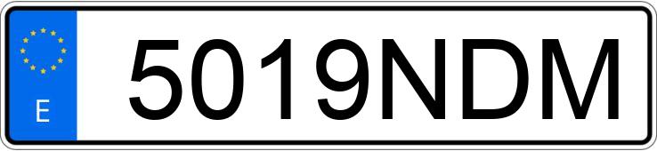 Numer rejestracyjny 5019NDM posiada OPEL VIVARO