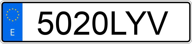 Numer rejestracyjny 5020LYV posiada PEUGEOT PARTNER