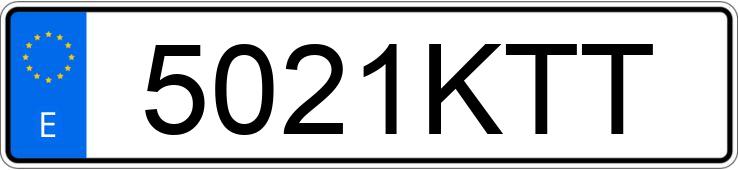 Numer rejestracyjny 5021KTT posiada AUDI A3