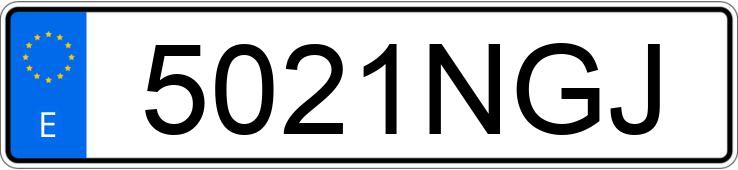Numer rejestracyjny 5021NGJ posiada RENAULT K