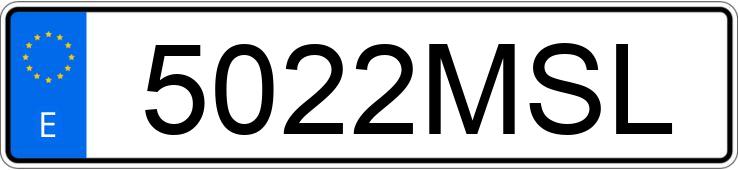 Numer rejestracyjny 5022MSL posiada TOYOTA RAV4