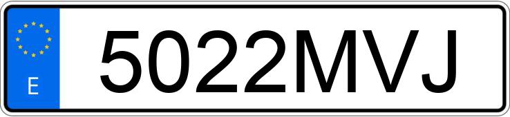 Numer rejestracyjny 5022MVJ posiada MG HS Numer rejestracyjny 5022MVJ posiada MG HS
