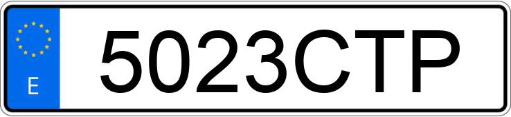 Numer rejestracyjny 5023CTP posiada RENAULT MEGANE