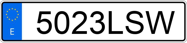 Numer rejestracyjny 5023LSW posiada MERCEDES C (206)