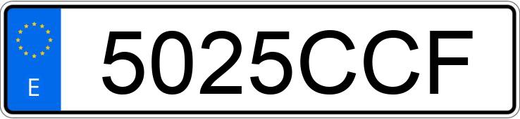 Numer rejestracyjny 5025CCF posiada CITROEN C-15