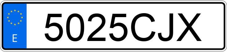 Numer rejestracyjny 5025CJX posiada PEUGEOT 106