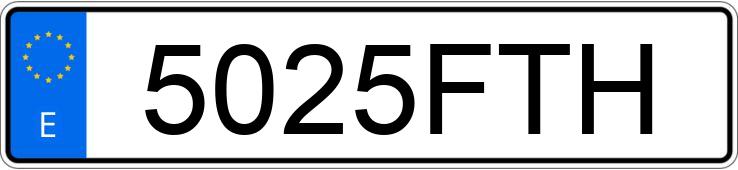 Numer rejestracyjny 5025FTH posiada PEUGEOT 207