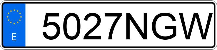 Numer rejestracyjny 5027NGW posiada BMW X3