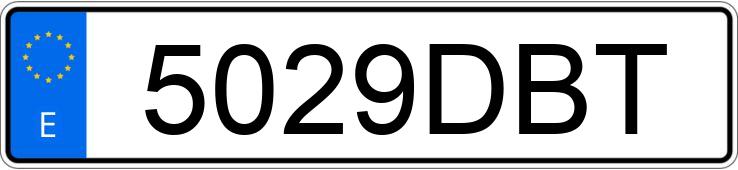 Il numero di registrazione 5029DBT ha SKODA OCTAVIA