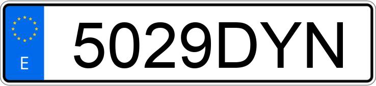 Numer rejestracyjny 5029DYN posiada OPEL VECTRA