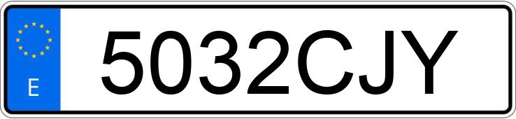 Numer rejestracyjny 5032CJY posiada NISSAN PRIMASTAR