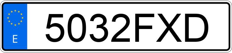 Numer rejestracyjny 5032FXD posiada PEUGEOT 207