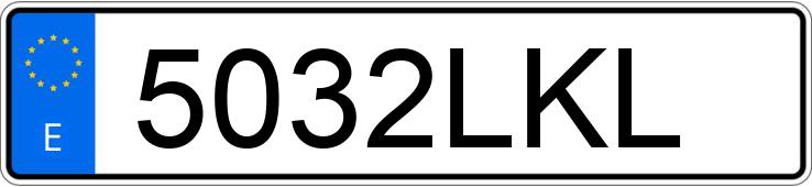 Numer rejestracyjny 5032LKL posiada TOYOTA LAND CRUISER