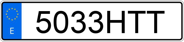 Numer rejestracyjny 5033HTT posiada RENAULT KANGOO