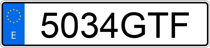 Numer rejestracyjny 5034GTF posiada SEAT IBIZA Numer rejestracyjny 5034GTF posiada SEAT IBIZA