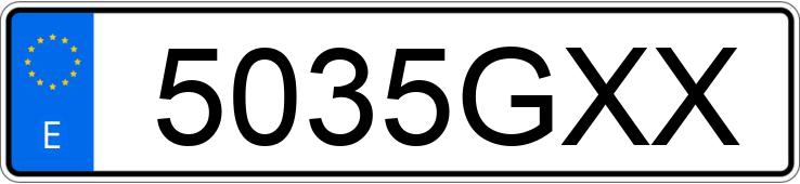 Numer rejestracyjny 5035GXX posiada HYUNDAI I800