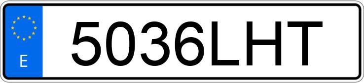 Numer rejestracyjny 5036LHT posiada AUDI Q7