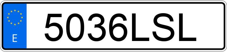 Numer rejestracyjny 5036LSL posiada BMW X3