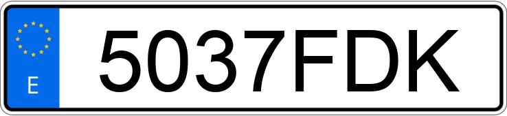 Numer rejestracyjny 5037FDK posiada PEUGEOT 407