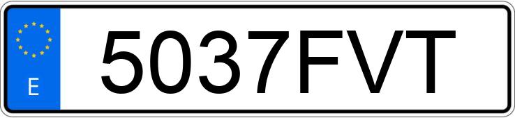 Il numero di registrazione 5037FVT ha OPEL ZAFIRA
