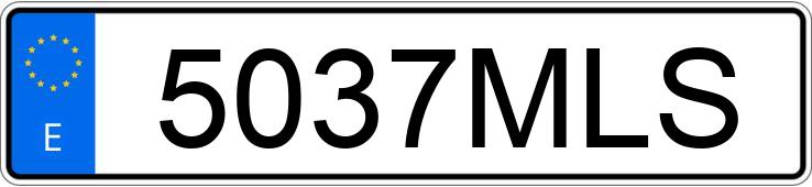Numer rejestracyjny 5037MLS posiada SKODA KAROQ