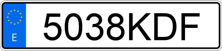 Numer rejestracyjny 5038KDF posiada PEUGEOT PARTNER