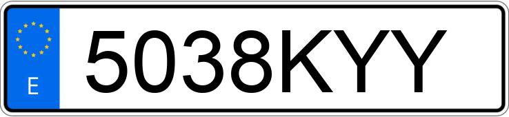 Numer rejestracyjny 5038KYY posiada VOLKSWAGEN POLO Numer rejestracyjny 5038KYY posiada VOLKSWAGEN POLO