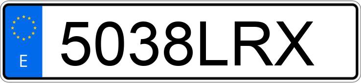Numer rejestracyjny 5038LRX posiada MERCEDES C (203)