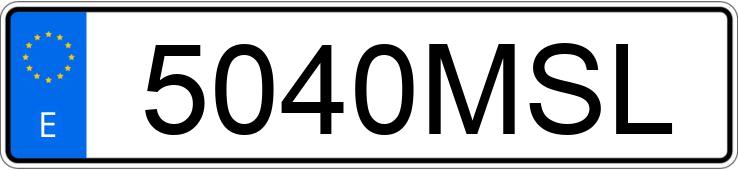 Die Registrierungsnummer 5040MSL hat BMW X1