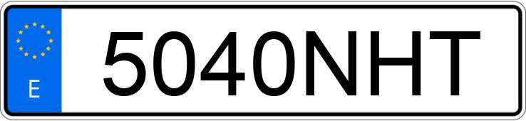 Numer rejestracyjny 5040NHT posiada DACIA BIGSTER