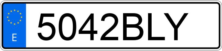 Numer rejestracyjny 5042BLY posiada ROVER 45