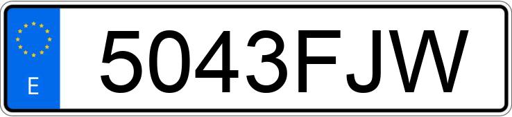 Numer rejestracyjny 5043FJW posiada BMW SERIE 3