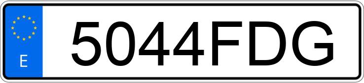 Numer rejestracyjny 5044FDG posiada AUDI A6