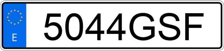 Numer rejestracyjny 5044GSF posiada AUDI A4