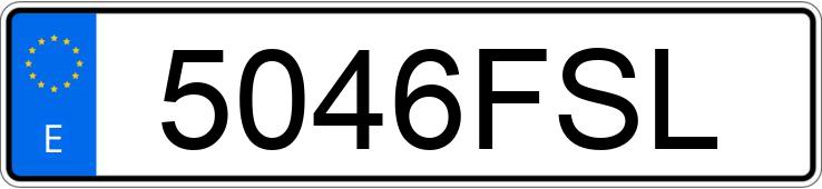 Реєстраційний номер 5046FSL має SEAT LEON