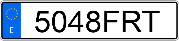 Numer rejestracyjny 5048FRT posiada PORSCHE CAYENNE