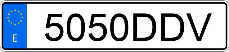 Numer rejestracyjny 5050DDV posiada SEAT IBIZA