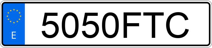 Numer rejestracyjny 5050FTC posiada AUDI A3 SPORTBACK