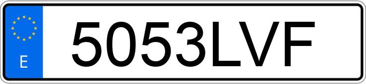 Numer rejestracyjny 5053LVF posiada VOLKSWAGEN GOLF