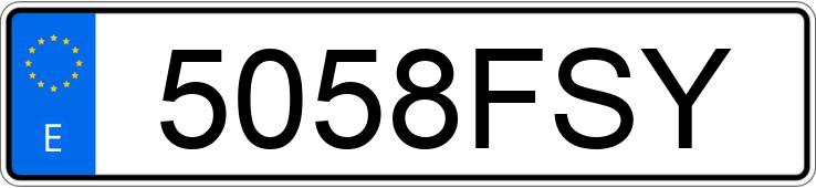 Numer rejestracyjny 5058FSY posiada AUDI A4